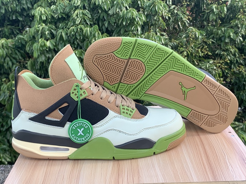Men's Running weapon Air Jordan 4 Brown/White/Black Shoes 0163 Men's Running weapon Air Jordan 4 Brown/White/Black Shoes 0163